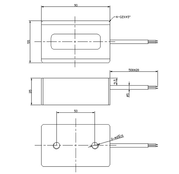 24V方形吸盘九游体育app-机械手电磁吸盘尺寸图